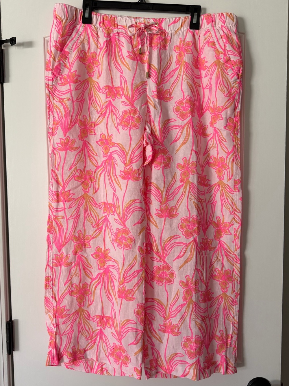 NWT Lilly Pulitzer Brawley Linen Crop Pants size XL - original retail $128